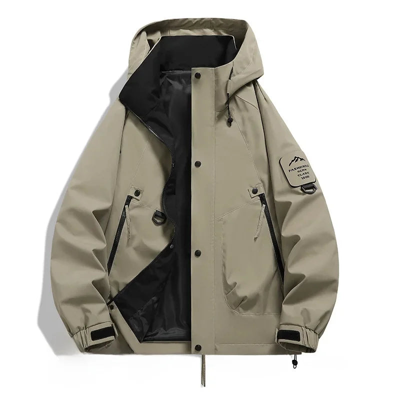 Unisex ski-winterjas met capuchon en lange mouwen