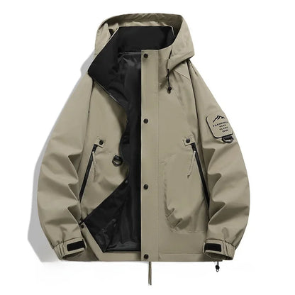 Unisex ski-winterjas met capuchon en lange mouwen