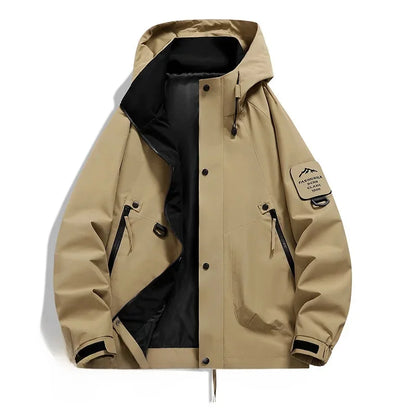 Unisex ski-winterjas met capuchon en lange mouwen