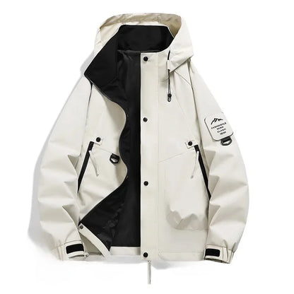 Unisex ski-winterjas met capuchon en lange mouwen