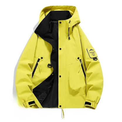 Unisex ski-winterjas met capuchon en lange mouwen