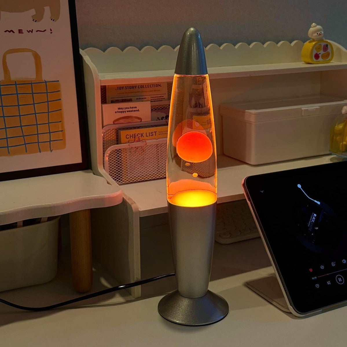 USB-sfeerlavalamp met rustgevende wasbeweging
