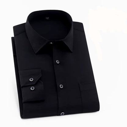 Smart-casual herenoverhemd met stretch