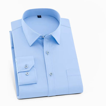 Smart-casual herenoverhemd met stretch