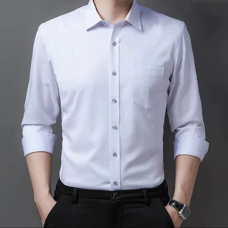 Smart-casual herenoverhemd met stretch