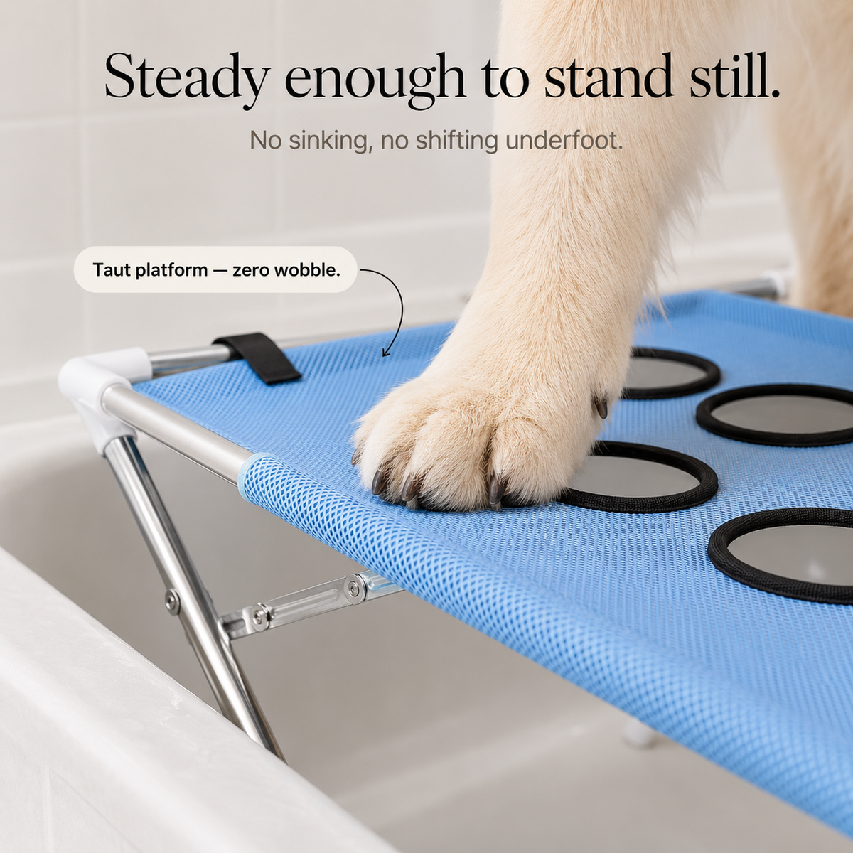 Verhoogd antislip wasplatform voor huisdieren