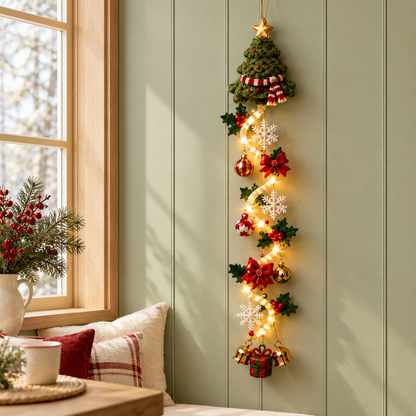 Verlichte kersthanger voor deur of wand
