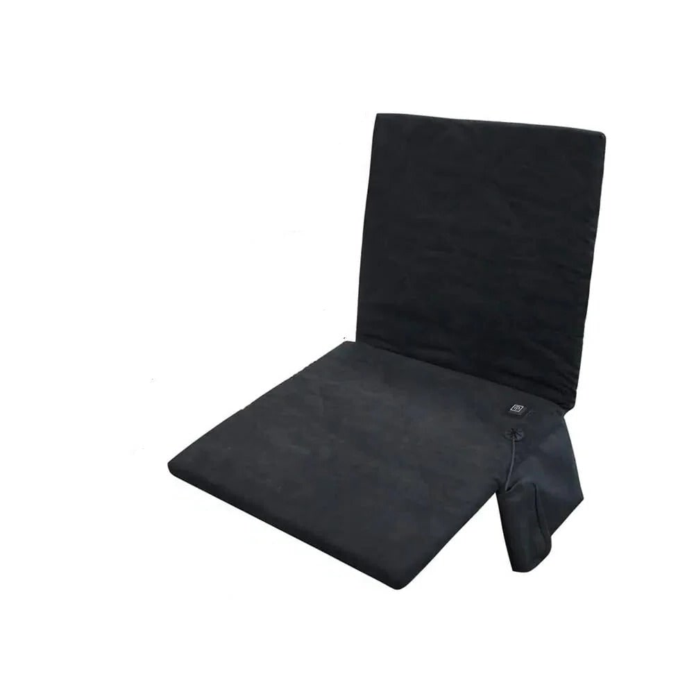 Verwarmd zitkussen met rugleuning voor auto en campingstoelen - Draagbaar met USB-voeding