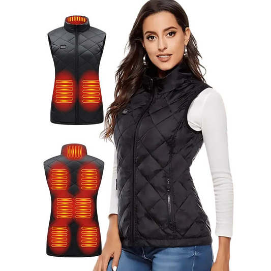 Verwarmde bodywarmer voor dames - Lichtgewicht elektrisch vest met instelbare warmtestanden