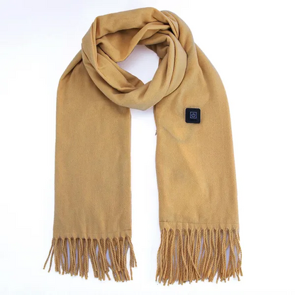 Verwarmde fleece sjaal en nekwarmer met USB-voeding en drie warmtestanden