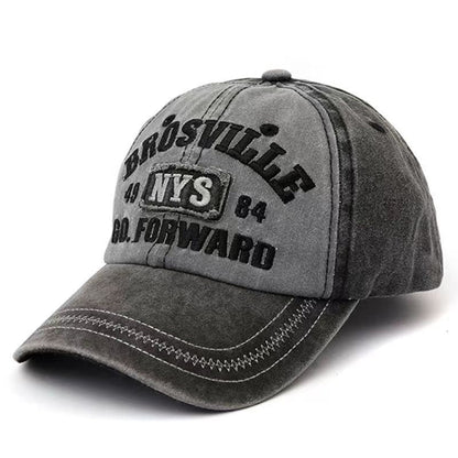 Vintage-geïnspireerde baseballcap met distressed-look voor heren