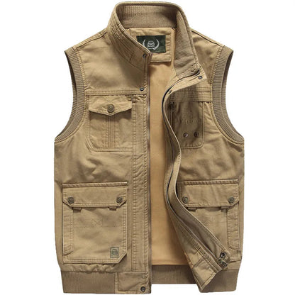 Vintage outdoor bodywarmer met praktische zakken voor heren