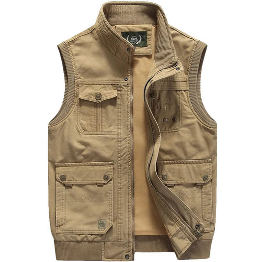 Vintage outdoor bodywarmer met praktische zakken voor heren