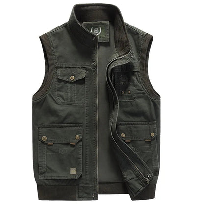 Vintage outdoor bodywarmer met praktische zakken voor heren