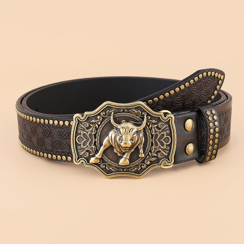 Vintage westernriem met diermotiefgesp – 4 designs