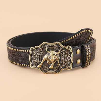 Vintage westernriem met diermotiefgesp – 4 designs