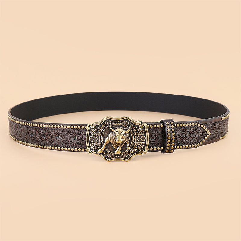 Vintage westernriem met diermotiefgesp – 4 designs