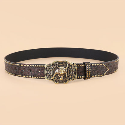 Vintage westernriem met diermotiefgesp – 4 designs