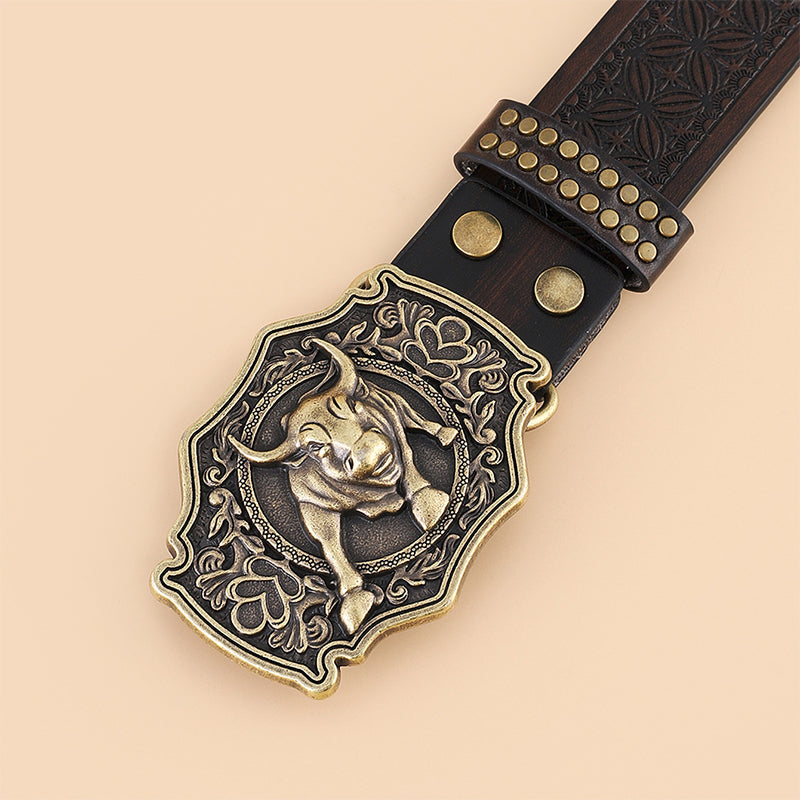 Vintage westernriem met diermotiefgesp – 4 designs