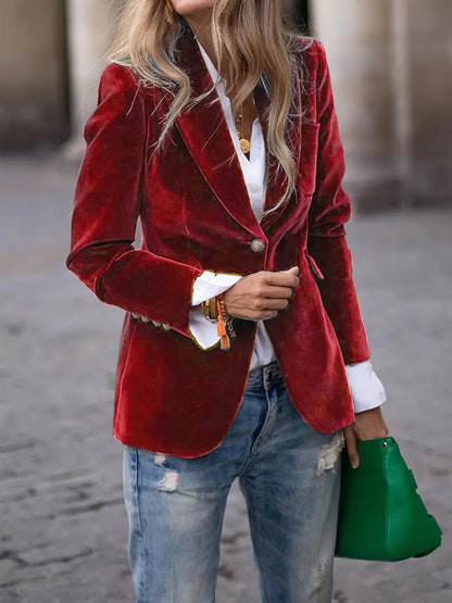 Viola | Gecentreerd blazerjack met lange mouwen voor dames