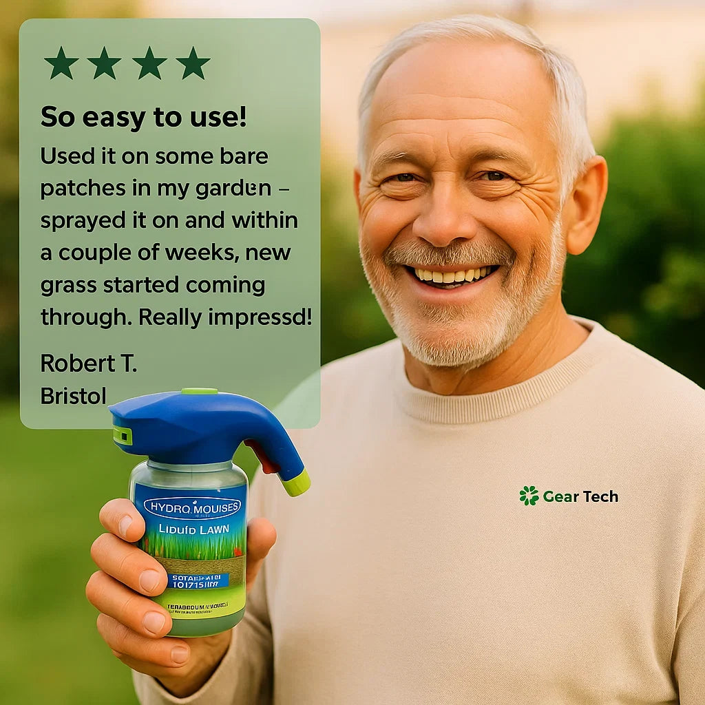 Vloeibaar Gazon Hydro Mousse Spray - Graszaad Spray - Eenvoudig Aan te Brengen voor Kale Plekken & Drukbelopen Gazons
