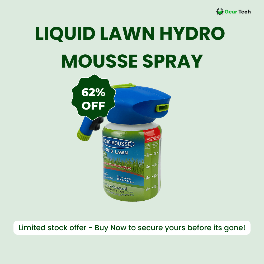 Vloeibaar Gazon Hydro Mousse Spray - Graszaad Spray - Eenvoudig Aan te Brengen voor Kale Plekken & Drukbelopen Gazons