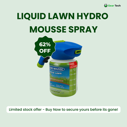Vloeibaar Gazon Hydro Mousse Spray - Graszaad Spray - Eenvoudig Aan te Brengen voor Kale Plekken & Drukbelopen Gazons