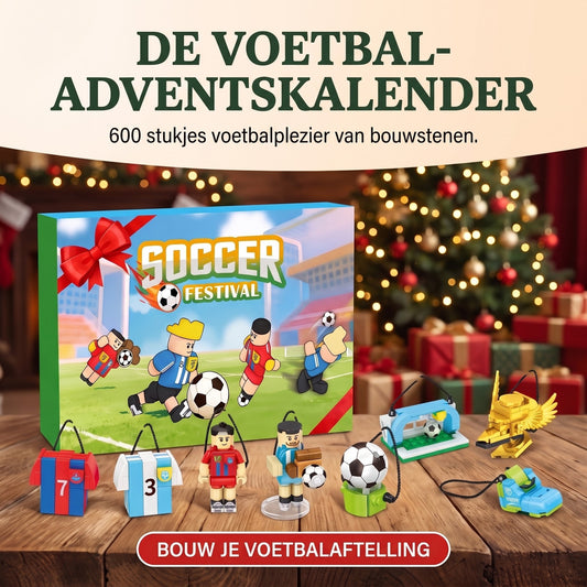 Voetbal Adventskalender, 600 Stukjes Bouwsels om in de Kerstboom te Hangen