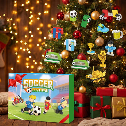 Voetbal Adventskalender, 600 Stukjes Bouwsels om in de Kerstboom te Hangen