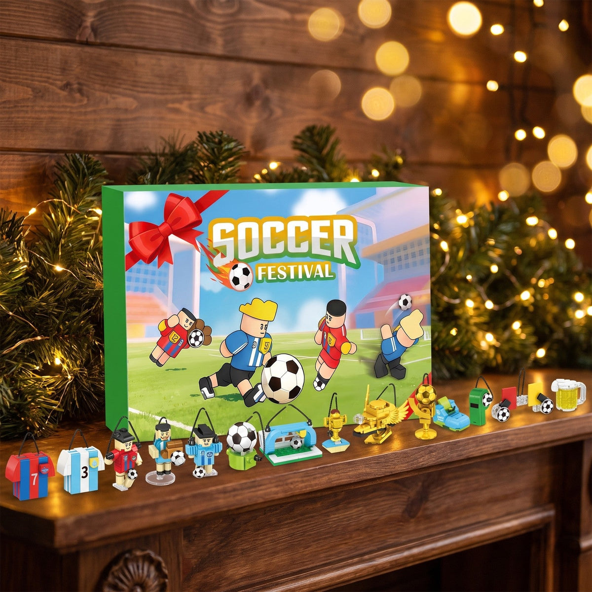 Voetbal Adventskalender, 600 Stukjes Bouwsels om in de Kerstboom te Hangen