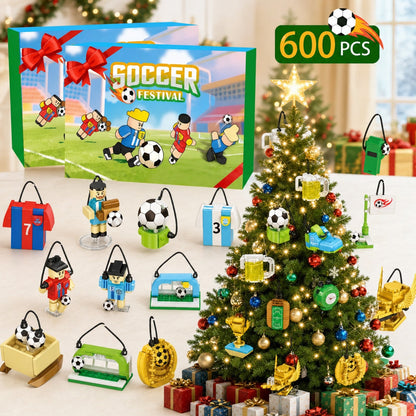 Voetbal Adventskalender, 600 Stukjes Bouwsels om in de Kerstboom te Hangen
