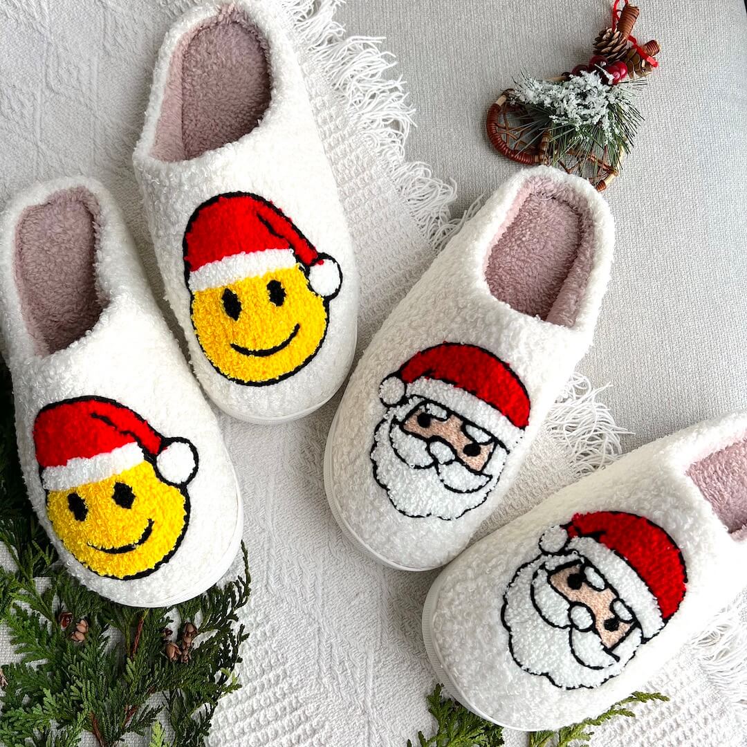 Vrolijke kerstpantoffels