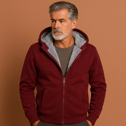 Warm wintervest voor heren met capuchon en zachte voering