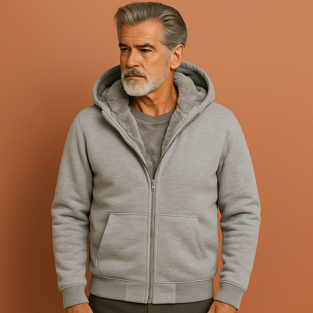 Warm wintervest voor heren met capuchon en zachte voering