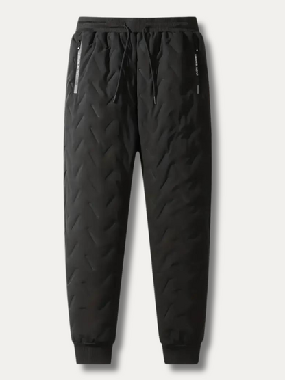 Warme fleece joggingbroek met ritssluiting voor heren
