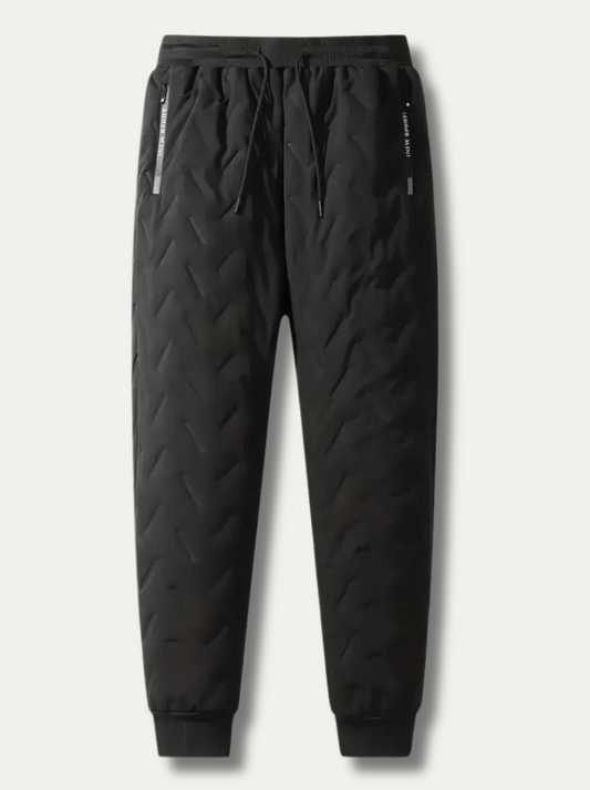 Warme fleece joggingbroek met ritssluiting voor heren