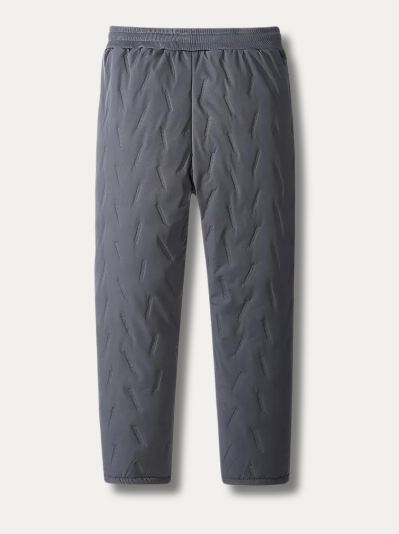 Warme fleece joggingbroek met ritssluiting voor heren