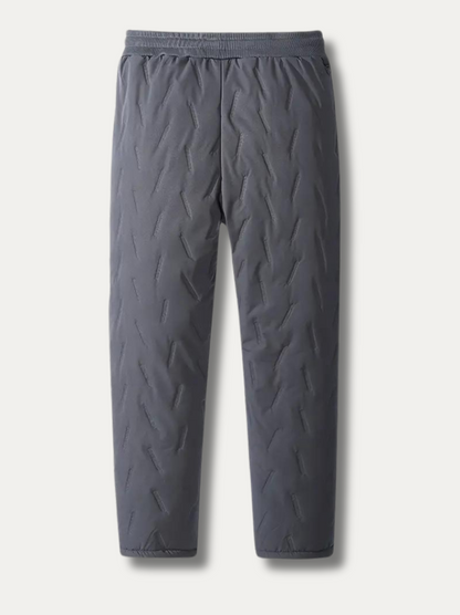Warme fleece joggingbroek met ritssluiting voor heren