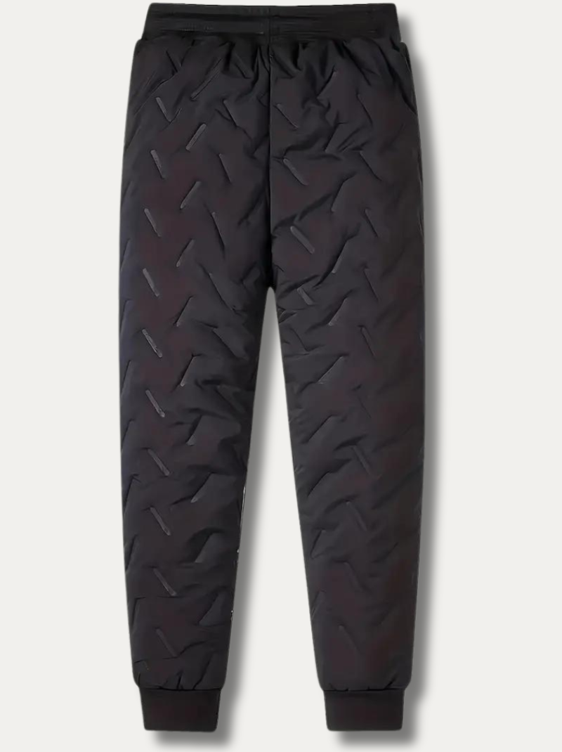 Warme fleece joggingbroek met ritssluiting voor heren