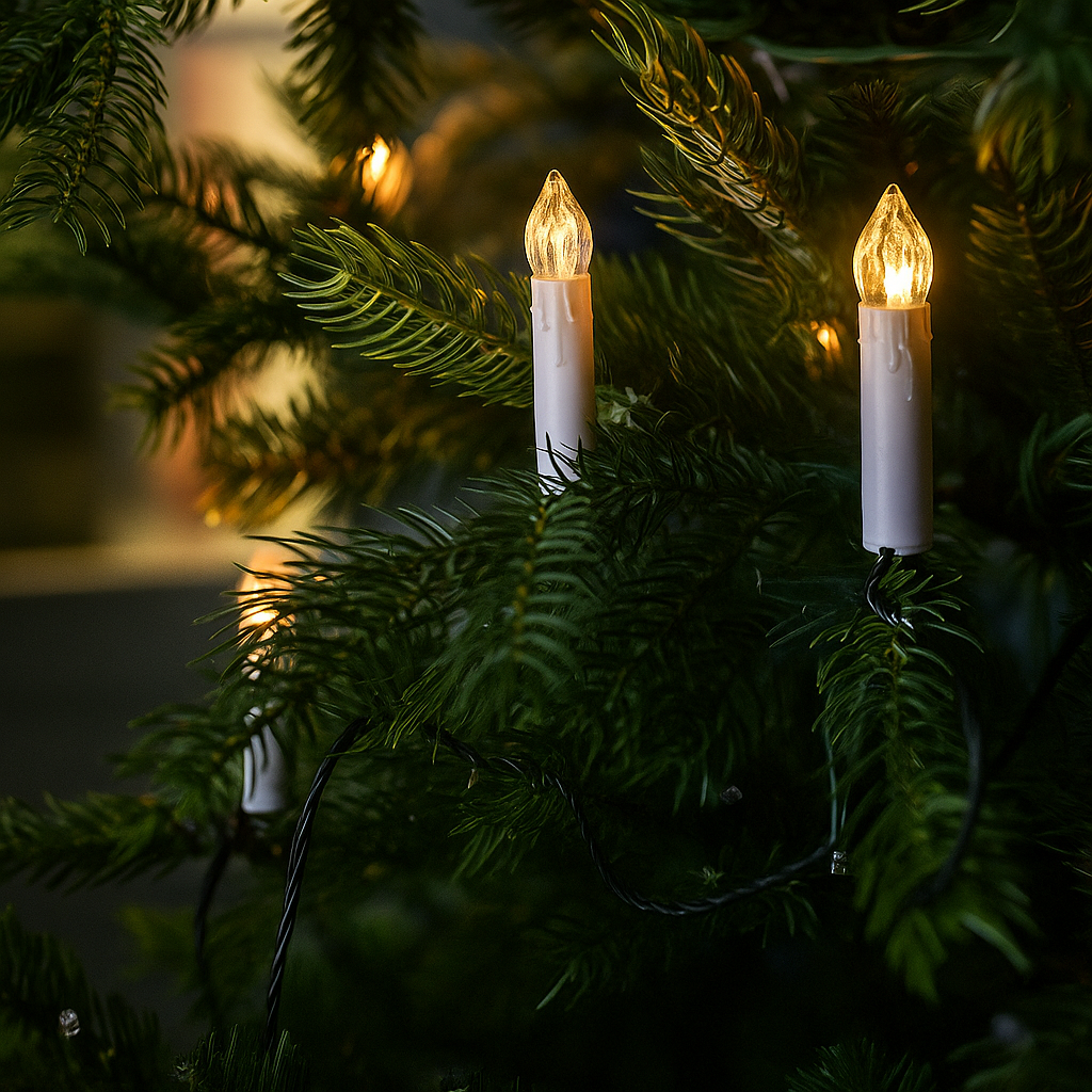 Warmwitte led-kaarsverlichting – Klassieke kerstdecoratie voor in de kerstboom