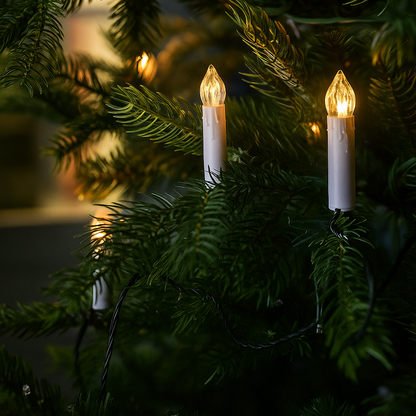 Warmwitte led-kaarsverlichting – Klassieke kerstdecoratie voor in de kerstboom