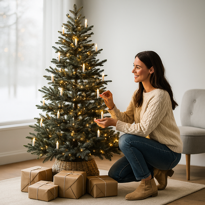 Warmwitte led-kaarsverlichting – Klassieke kerstdecoratie voor in de kerstboom