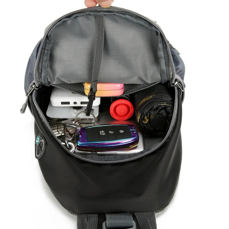 Waterdichte antidiefstal schouderrugzak met meerdere vakken – Lichtgewicht crossbody reistas