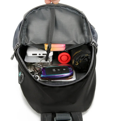 Waterdichte antidiefstal schouderrugzak met meerdere vakken – Lichtgewicht crossbody reistas