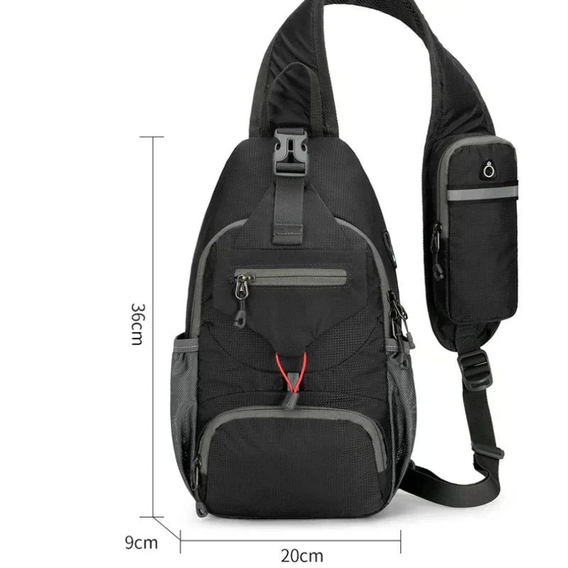 Waterdichte antidiefstal schouderrugzak met meerdere vakken – Lichtgewicht crossbody reistas