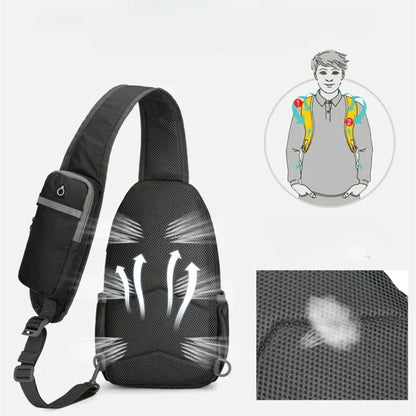 Waterdichte antidiefstal schouderrugzak met meerdere vakken – Lichtgewicht crossbody reistas