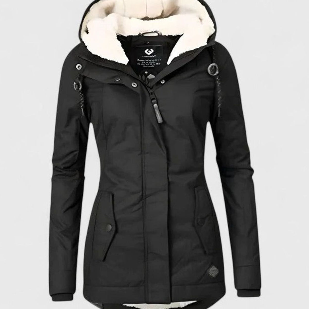 Waterdichte dameswinterjas met fleecevoering en capuchon