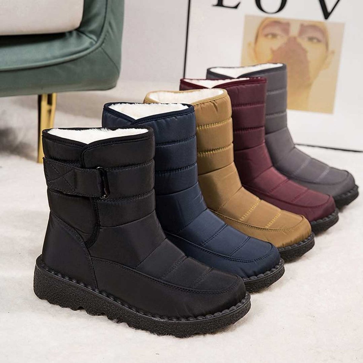 Waterdichte en geïsoleerde snowboots voor dames