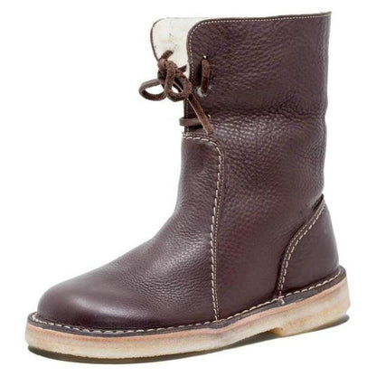 Waterdichte winterlaarzen voor dames met fleece en wollen voering