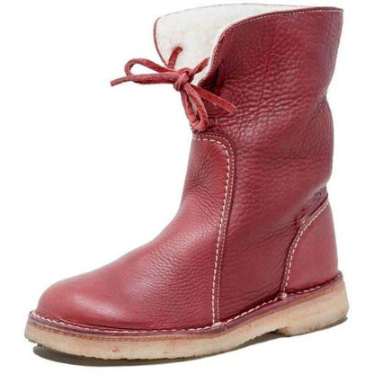 Waterdichte winterlaarzen voor dames met fleece en wollen voering